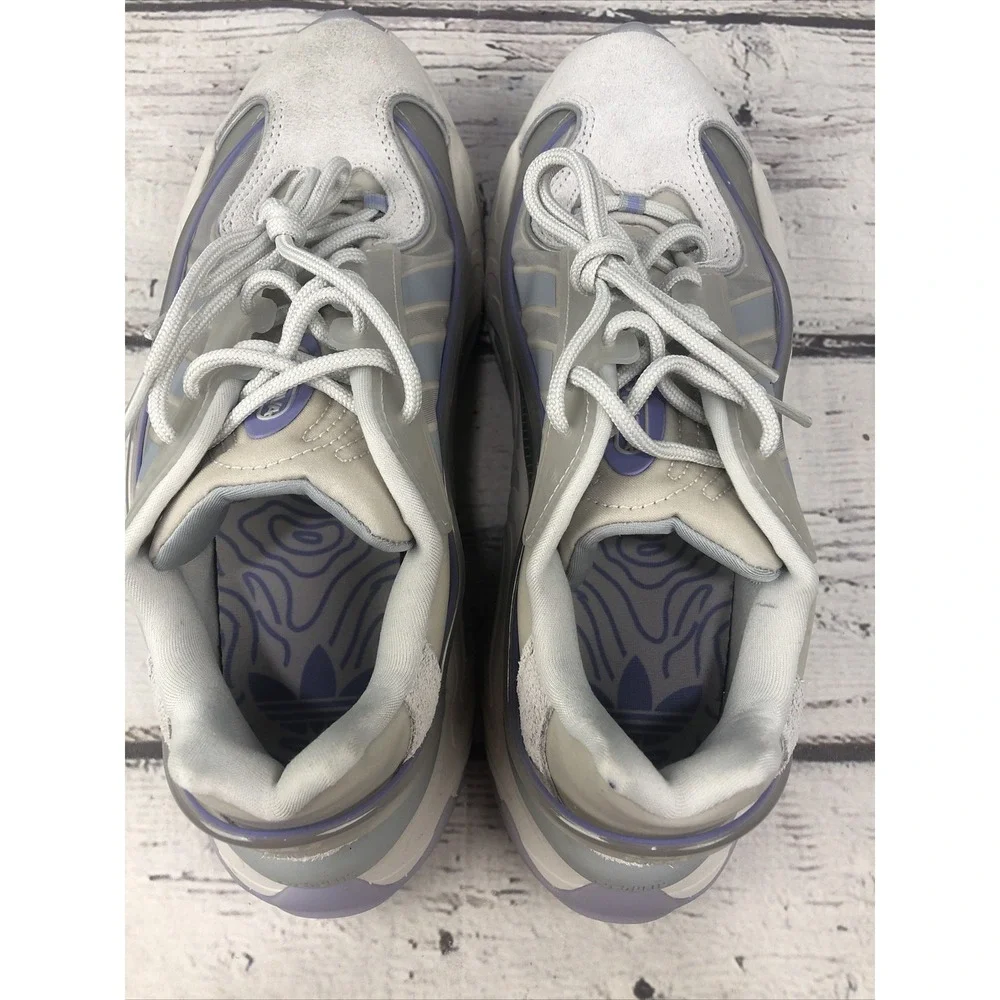 Adidas Men's ZX 22 Boost Sneakers, Gray/light Gray/purple Size 8 Medium Clean